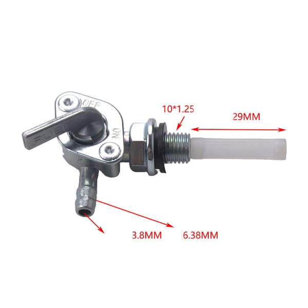 Bränslekran, M10×1.25 Bränsletank Bränslekran Pumpventil Bensinkran Oljetank Kranventil