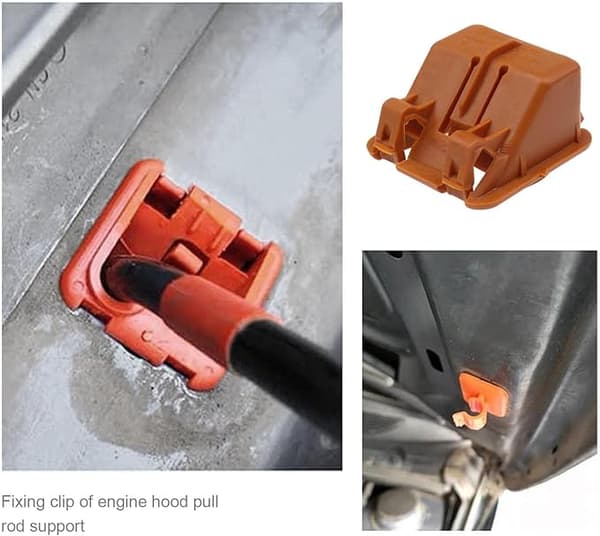 2 sæt plastik motorhjelm clips (brun)