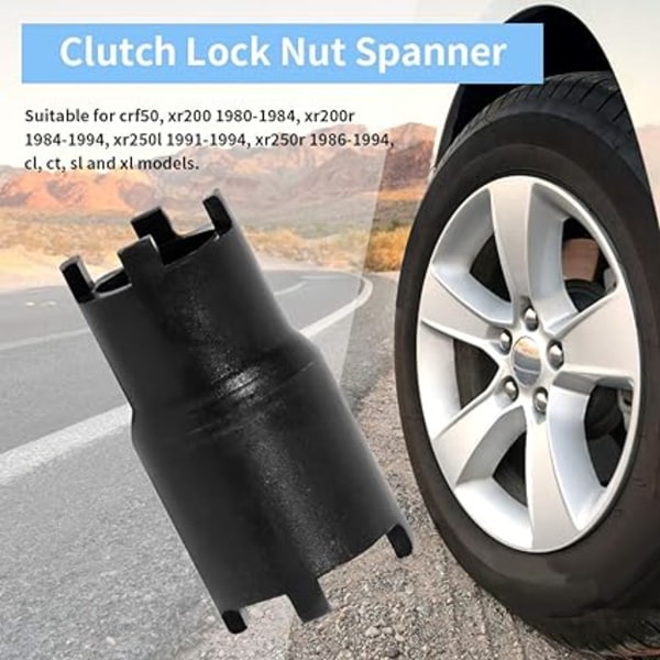 Sokkelmutter Skiftenøkkel 2 i 20 20/24mm Clutch Lock Mutter(svart)