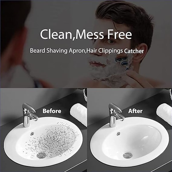 Mænds skæg barbering forkl pleje ren hår voksen barbermaskine holder badeværelse