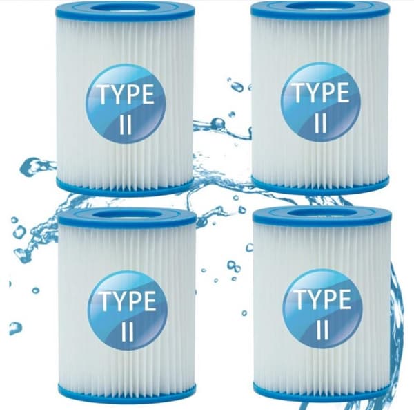 Svømmebassengfilter for ，for Bestway Filter Type II，Svømmebassengfilter (4 stk)
