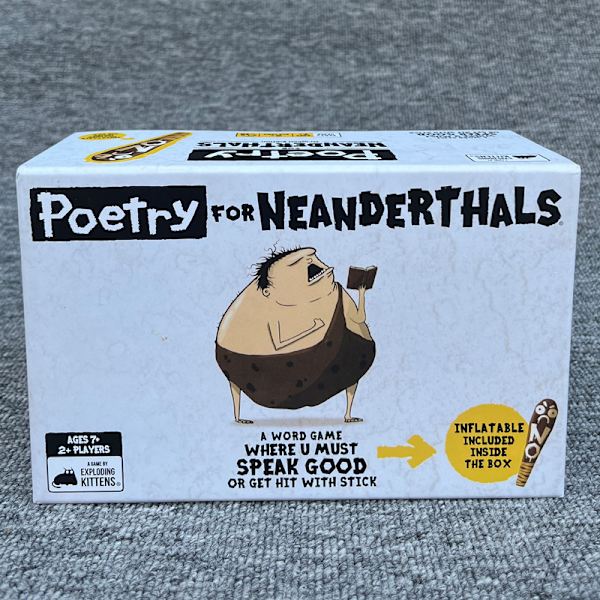 Exploding Kittens LLC Poesi for Neanderthalere, Familiekortspil til Voksne, Teenagere og Børn, Hvid