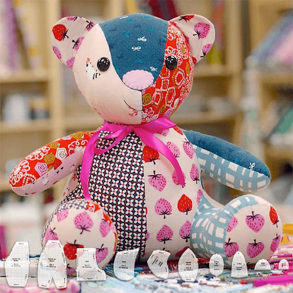 Memory Bear Template Linjal Set(10 PCS), 10 PCS Memory Bear Template R