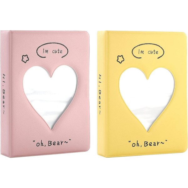 2 Pack 3 Inch Mini Photo Album Mini Photocard Holder For Home Office School