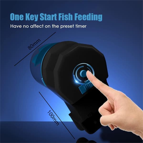 Akvarium Automatisk Fiskefoder Fisketank Timer Justerbar Elektrisk Foderautomat Fiskefoderdispenser Manuel/Automatisk Fodring