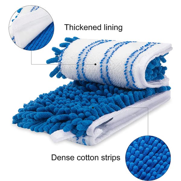 3-pak moppefyldninger, kompatible med O-ceda Dua-Action mikrofibermoppe, R