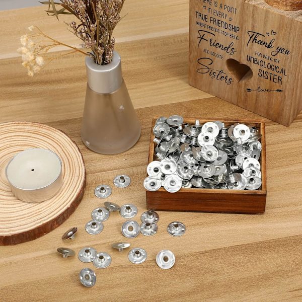 100 stk stearinveke-baser for DIY stearinlysfremstilling
