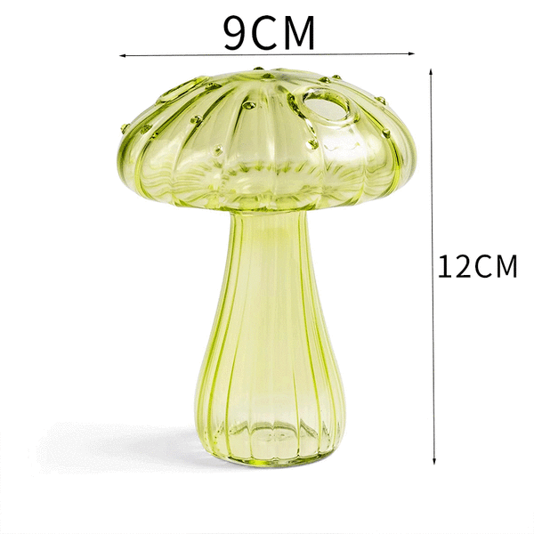Svampformade glasknoppar dekorvasväxter, delikat genomskinlig svamp F