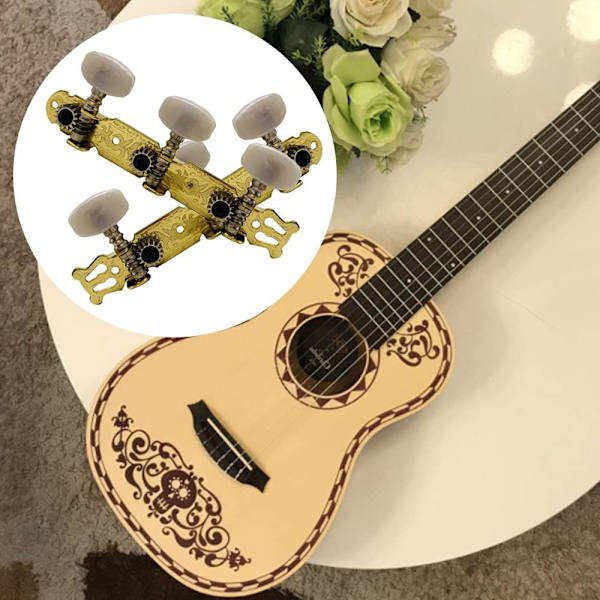 2 st klassiska gitarrstämmare gitarrstämningsstift nycklar akustisk gitarr maskinhuvuden stämmare för klassisk akustisk gitarr