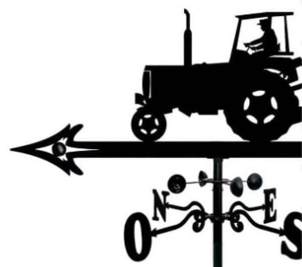Vindfløj Traktor Silhuet Holdbar Rustfrit Stål Vindretning Vejr