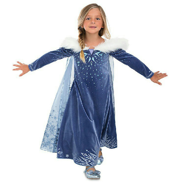 Cosplay-lumikuningatarmekko viitta lapsille tytöille juhla cosplay jääkuningatar hieno