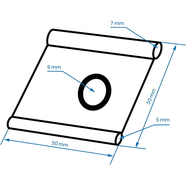 Pipingöglor för fixeringsskena 5/6mm - 7/8mm - 6-pack krokar för tältmarkis