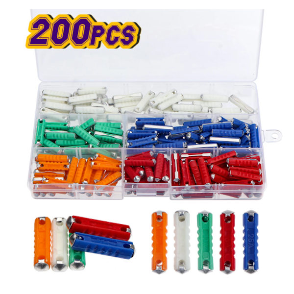 200 stk. Continental Torpedo Type Sikringer, 8A16A20A25A30A Gamle Torpedo Torpe