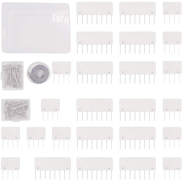 Stickningsblockeringsstiftset, stickningsblockeringsstickor – Set med 25 stickor för blockering av K