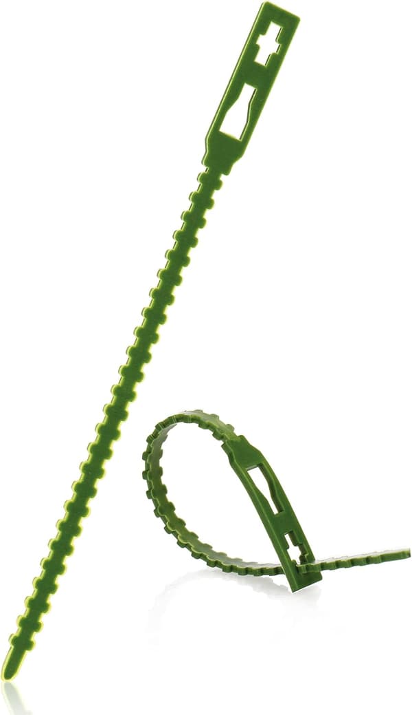 200x Gröna Plastväxtbindare - Stabilisera Växter - Växtklämmor - Växtstödsfäste (13 cm)