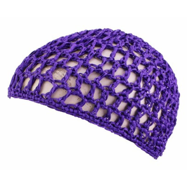 4 st hårsnät för att sova i virkad mössa hårmesh virkad mesh hårnät stickad snood för mjuk rayon (svart+rosa+lila+blå)14*18cm