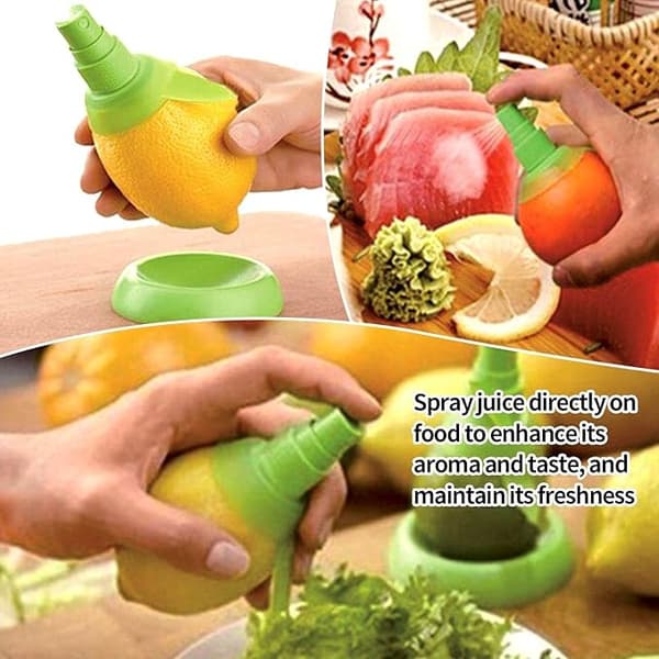 Set med Citronspruta, Citronsprayflaskor, Citronjuicehällare, Citronpress, Manuell Fruktpress