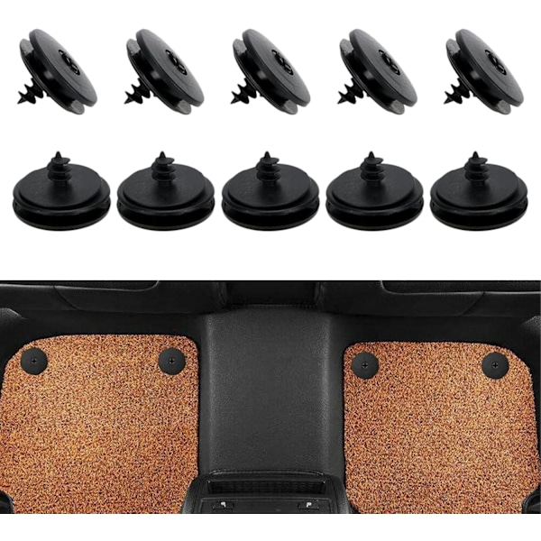 10 kappaletta yleismaailmallisia auton lattiamaton pidikkeitä, 3 in 1 auton maton kiinnityspidikkeet, auton F