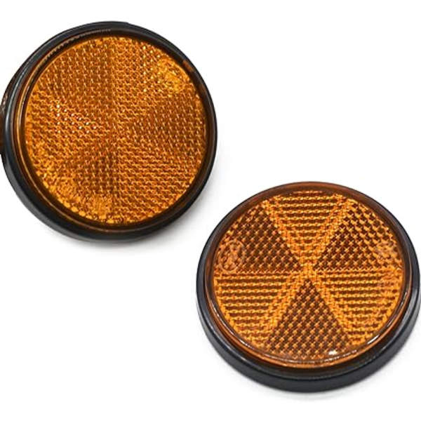2-pack runda reflektorer, runda reflekterande säkerhetsskruv-på bakre reflektorer,