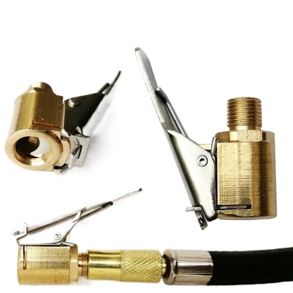 St Bilventiladapter, 8 mm Pumpmunstycke Aluminiumlegering Inflatorventil Clip Clamp Anslutningsadapter för Bil eller Lastbilsdäck