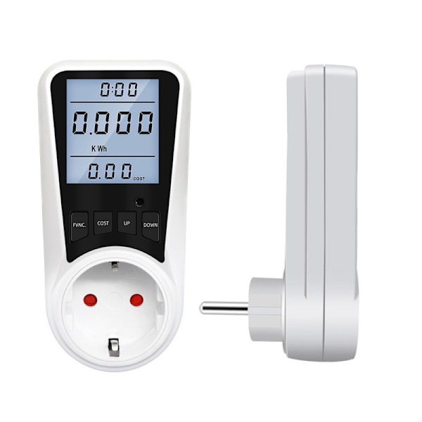 Energimätare Uttag, Strömförbrukning med 7 Övervakningslägen, Bakgrundsbelyst LCD-skärm, Strömförbrukningsuttag för Energibesparing, Överbelastningsskydd,