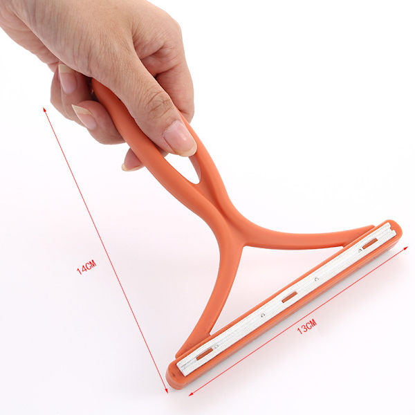 Bärbar luddremover, kläder mattrengöring, ta bort träullskamning mocka, epilatorborste rengöringsverktyg (orange), 13*14cm