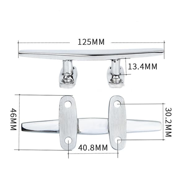 Bådklampe, 125 mm rustfrit stål marine båddæksklampe