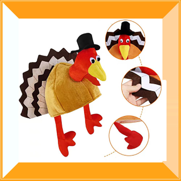 Thanksgiving Hat Party Tyrkiet Hat Julekjole Tilbehør Thanksgiving Hane Cap