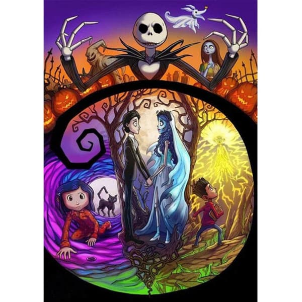 Diamantmålningssats Halloween Diamantkonst 5d Diamantprickssats 30*40CM
