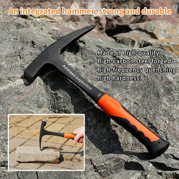 Udforskningshammer, Professionel skarp geologisk hammer multifunktionel Ha