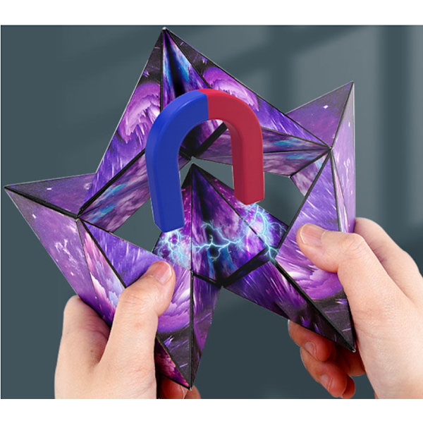 3D-magneettinen Rubikin kuutio aikuisille, violetti