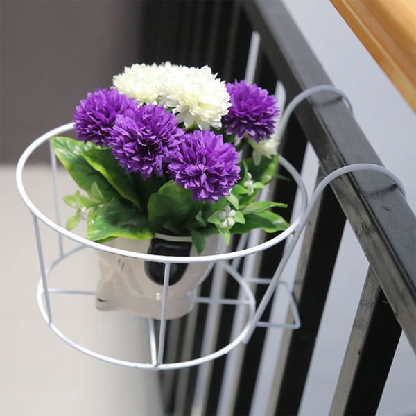 Hängande blomkrukehållare, 5 st metallhängande blomkruka, balkongväxt