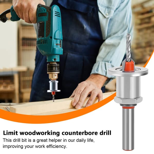2 stk. 8 mm undersænkningsbor-sæt, HSS undersænkningsbor-sæt, træbearbejdnings undersænkningsbor-sæt, komplet sæt med grænser