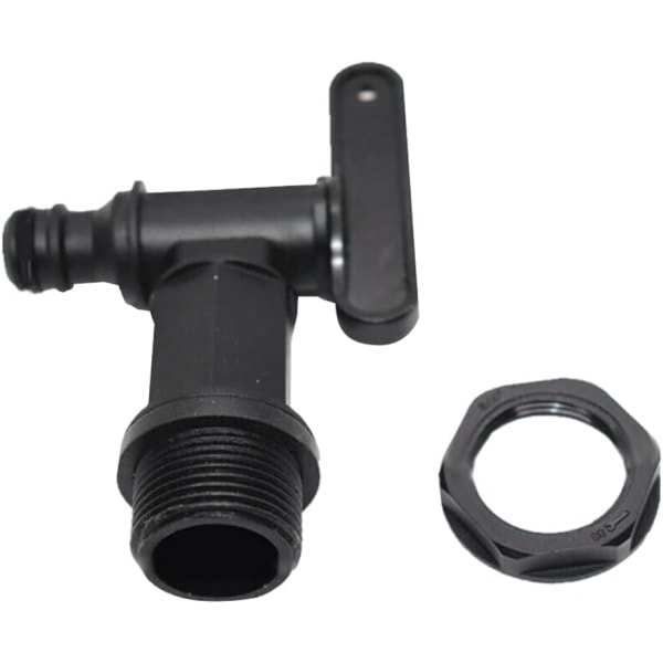 1 stk. vandhane i plast til tank, vandbeholderadapter, vandslangehane A