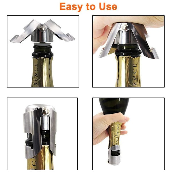 Champagne-propper med rustfritt stål champagne-sparer med matkvalitet Sil