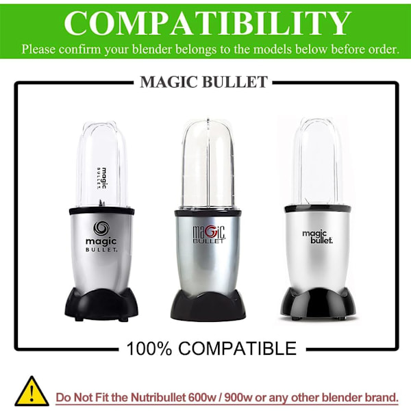 3 st Ersättningsblad för Magic Bullet Blender Mixer, 250W Magic Bullet Blad Reservdelar, Magic Bullet Korsblad Tillbehör