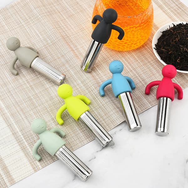 2 Delar Rostfritt Stål Silikon Teinfuser Hängande Tefilter Te I