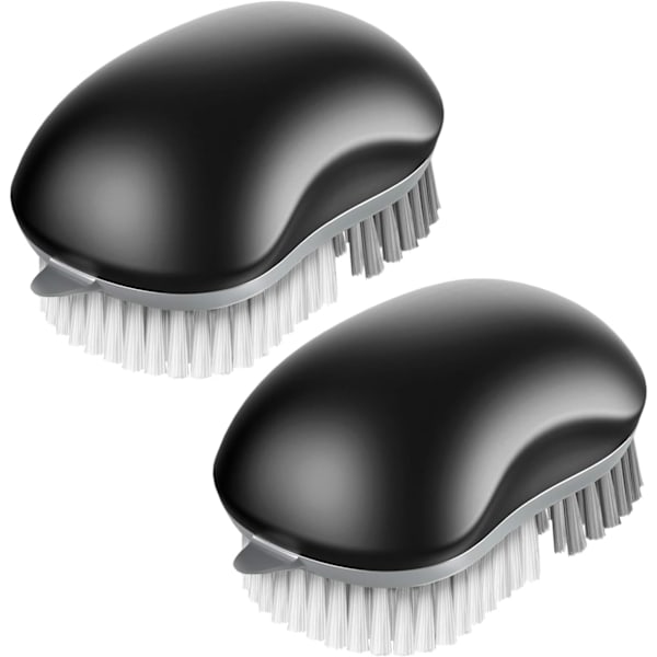 Vegetable brushes fruit brushes, set of 2, black