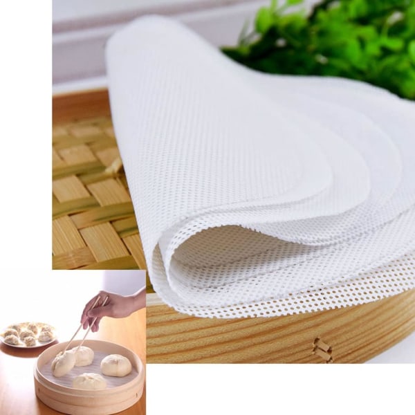 5pcs Reusable Silicone Steamer Mesh Mat Pad Non-Stick Bamboo Steamer Silico