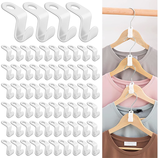 64 stk kleshengerkrok, forlengelsesklips, tilkoblingskroker for plassbesparende Mini C