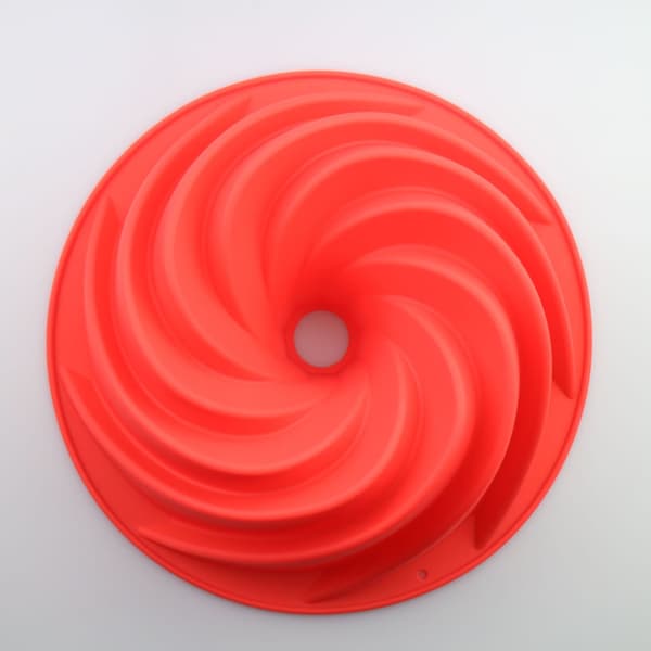 Spiral bakform sockerkaka form silikonform kakform röd