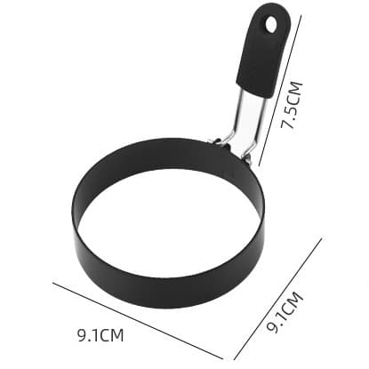Egg kokerringer i rustfritt stål, non-stick, for steking av egg og egg McMuffins, eggform til frokost
