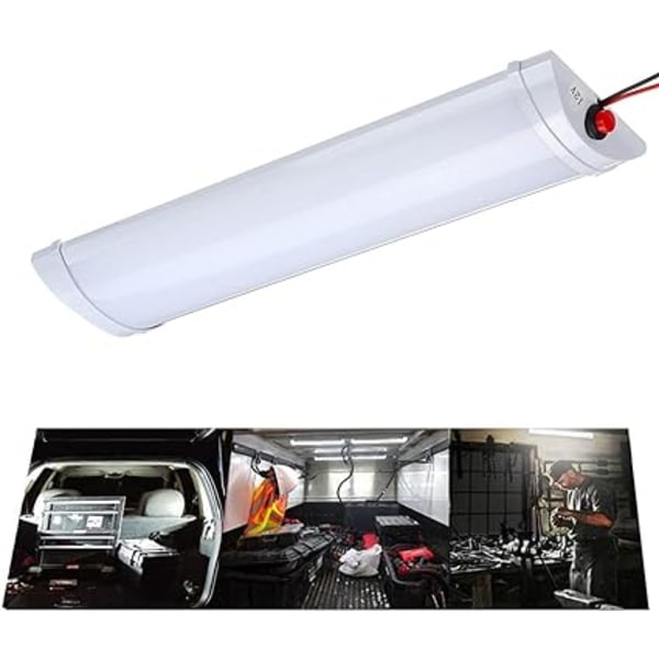 12V bilinnvendige lys, LED-striper, buss campingvogn med bryter, arbeidslys