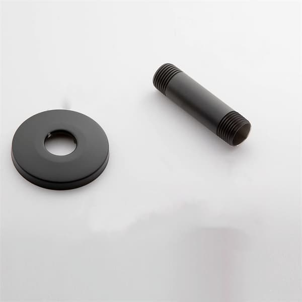 2 brusearme 10 cm Universal erstatningsbrusearm kompatibel med montering af bruse- og regnhoveder, mat sort.
