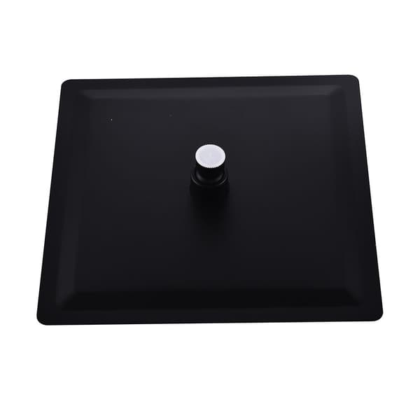 Regn Dusjhode Spray Dusjhode Hånd Dusjhode Bad Tilbehør Rustfritt Stål 20x20 cm Kvadrat Svart