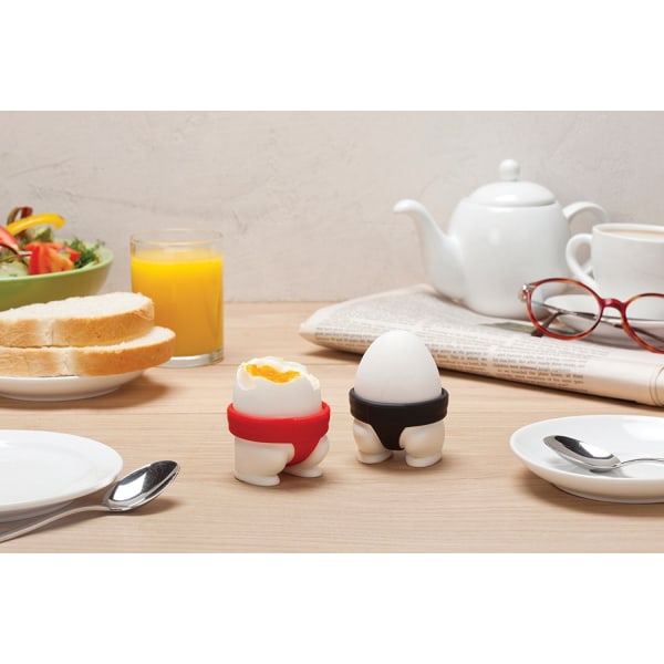 Sumo Egg Holder Cup (Sett med 2 stykker) (Materiale: Silika gel + pp)