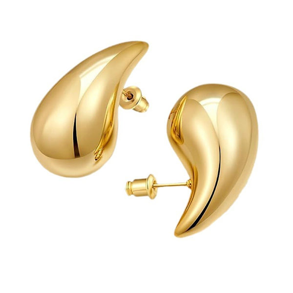 Extra stora örhängen hypoallergena chunky guld hoops örhängen lätta
