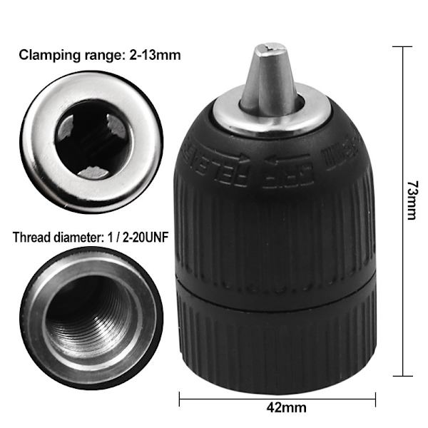 13 mm snabbspännande chuckadapter SDS stansborr borr