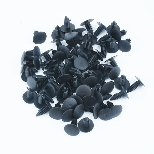 100 st plastnitclips, plastnitfästelement clips häftklamrar bildörr T