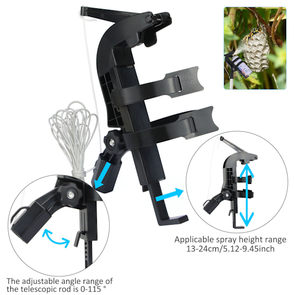 Sprayboksforlengeradapter, Sprøyteholderadapter for veps, hornets og bier, Sprøytstang for maling, tre, vindusvask